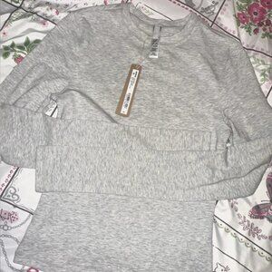 Gray Long Sleeve Top